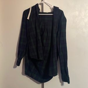 Thread supply green and blue flannel